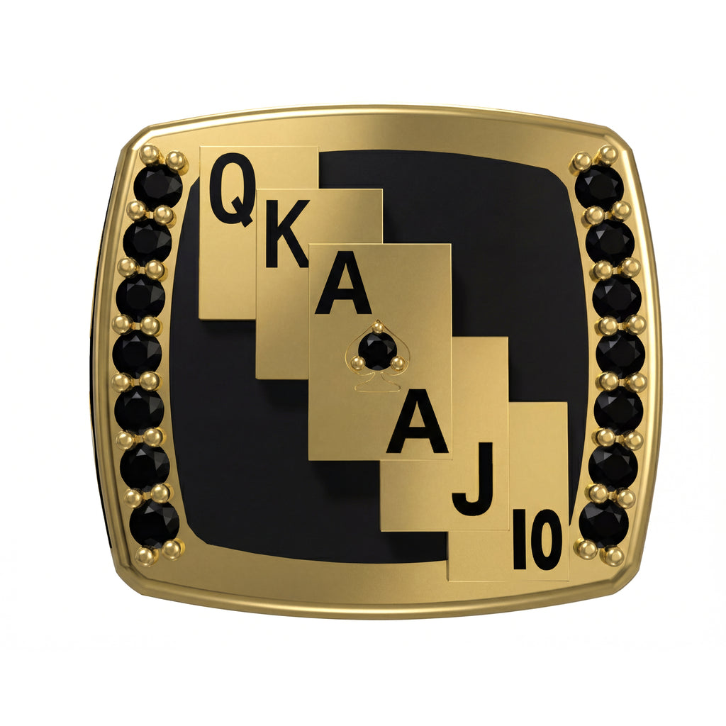 Poker Royal Flush Temalı Yüzük