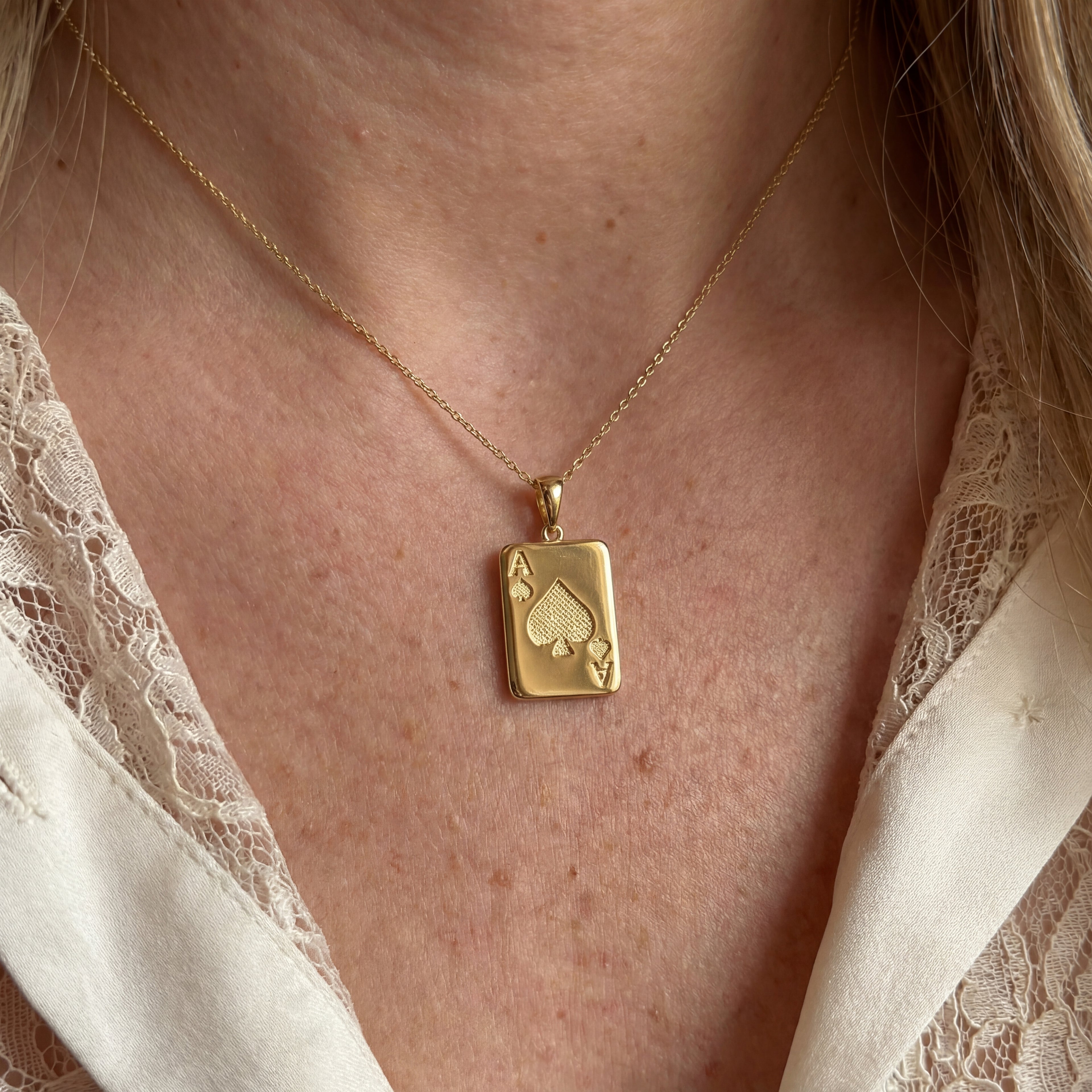 Maça Ası Kolye Ucu