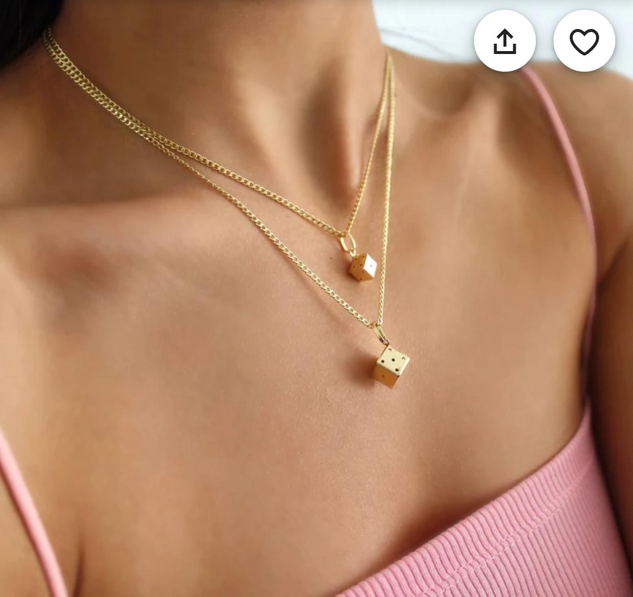 Çift Zar Kolye Şans Takısı