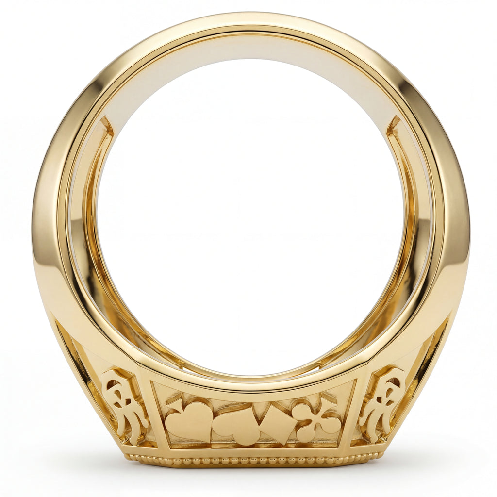 Maça Sembolü Taşlı Yüzük