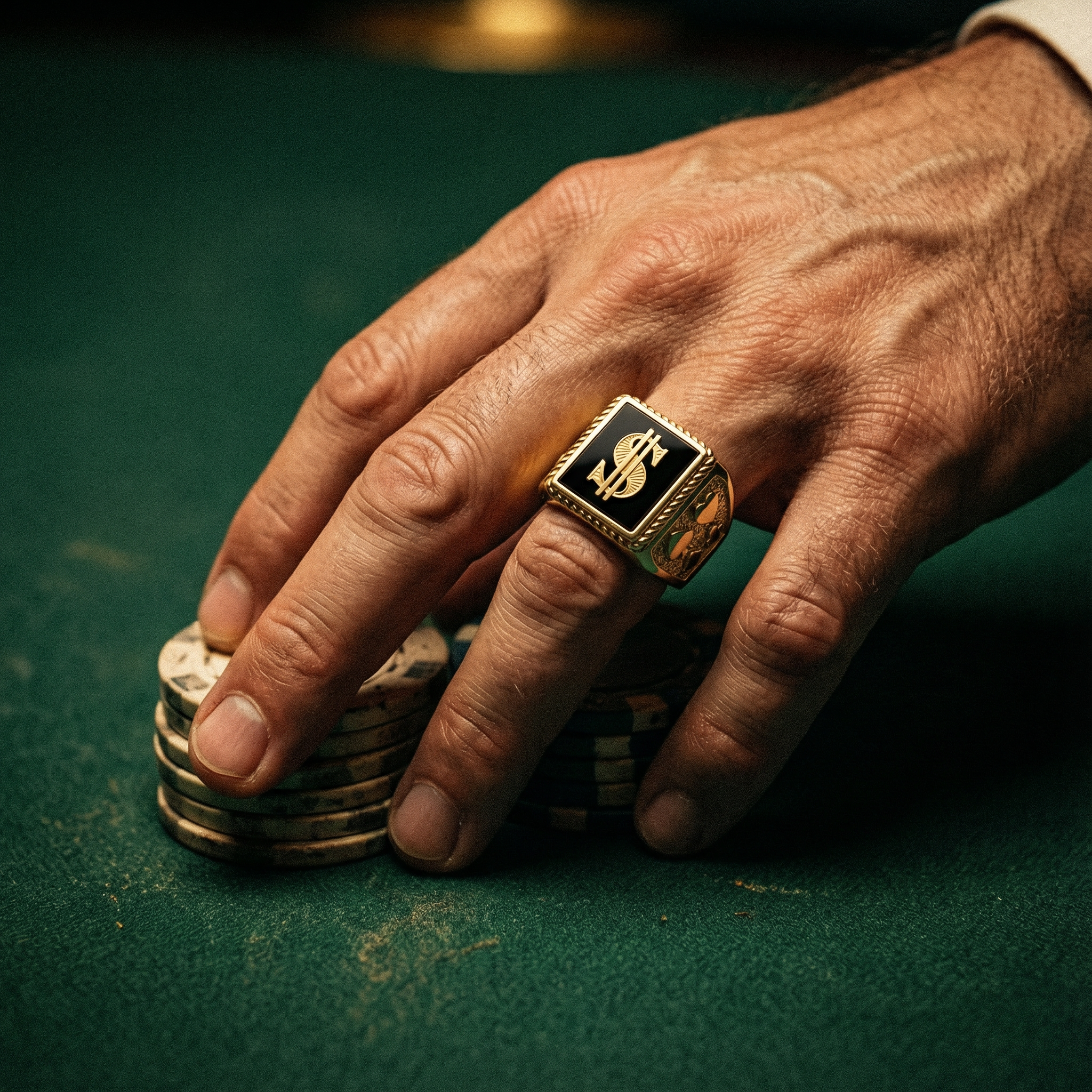 Dolar Sembollü Örgü Bant Yüzük