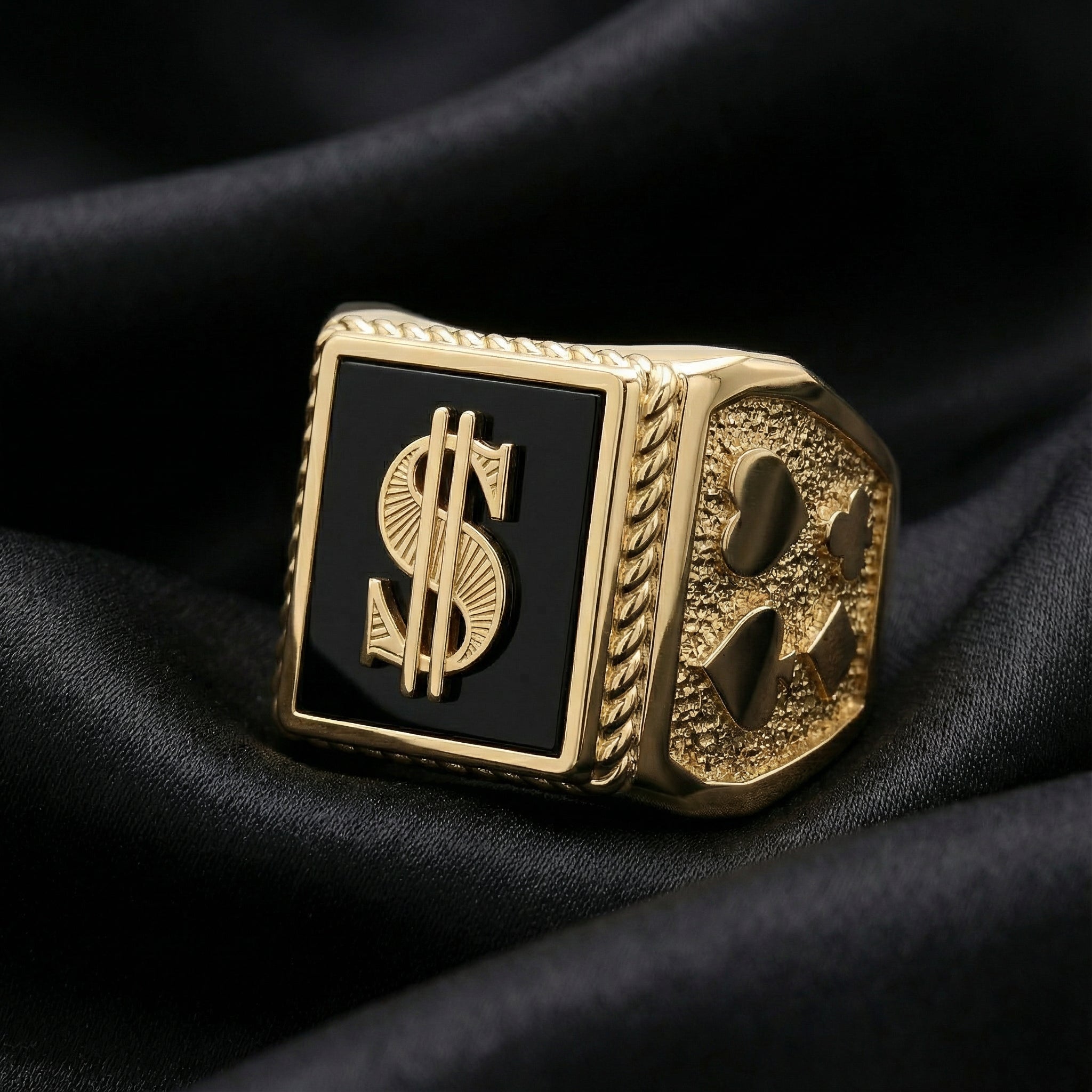 Dolar Sembollü Örgü Bant Yüzük