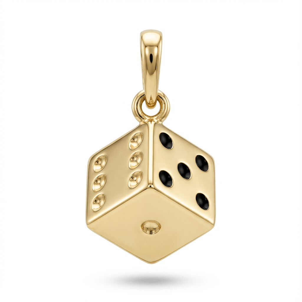 Çift Zar Kolye Ucu Şans Takısı - Winners Jewels