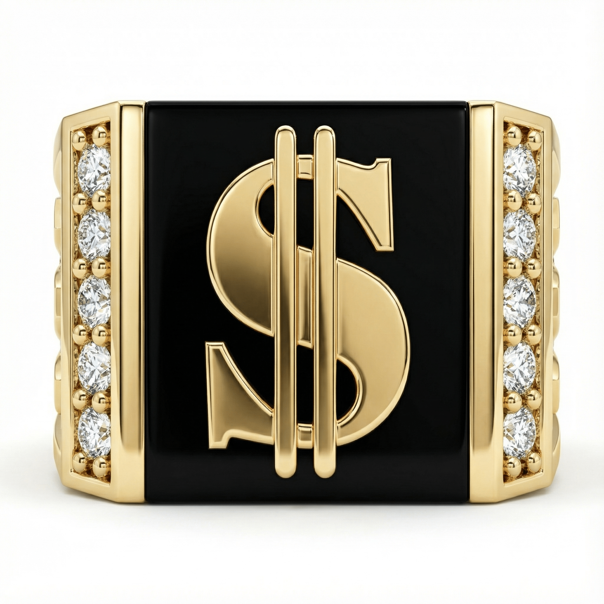 Dolar ($) Sembollü Taşlı Yüzük - Winners Jewels