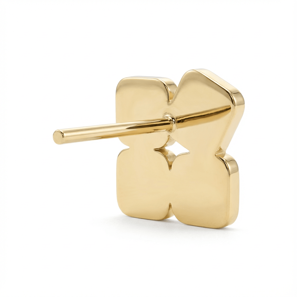 Dörtlü Poker Sembolü Küpe (Tek) - Casino Piercing - Winners Jewels