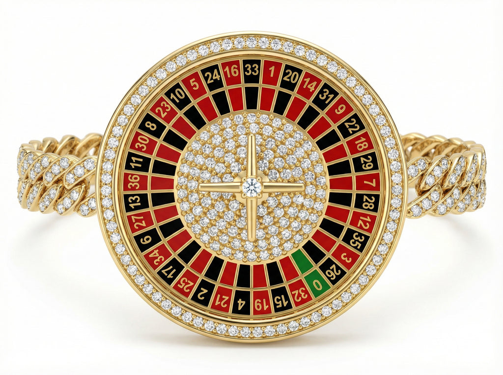 Pırlanta Taşlı Rulet Casino Bilekliği