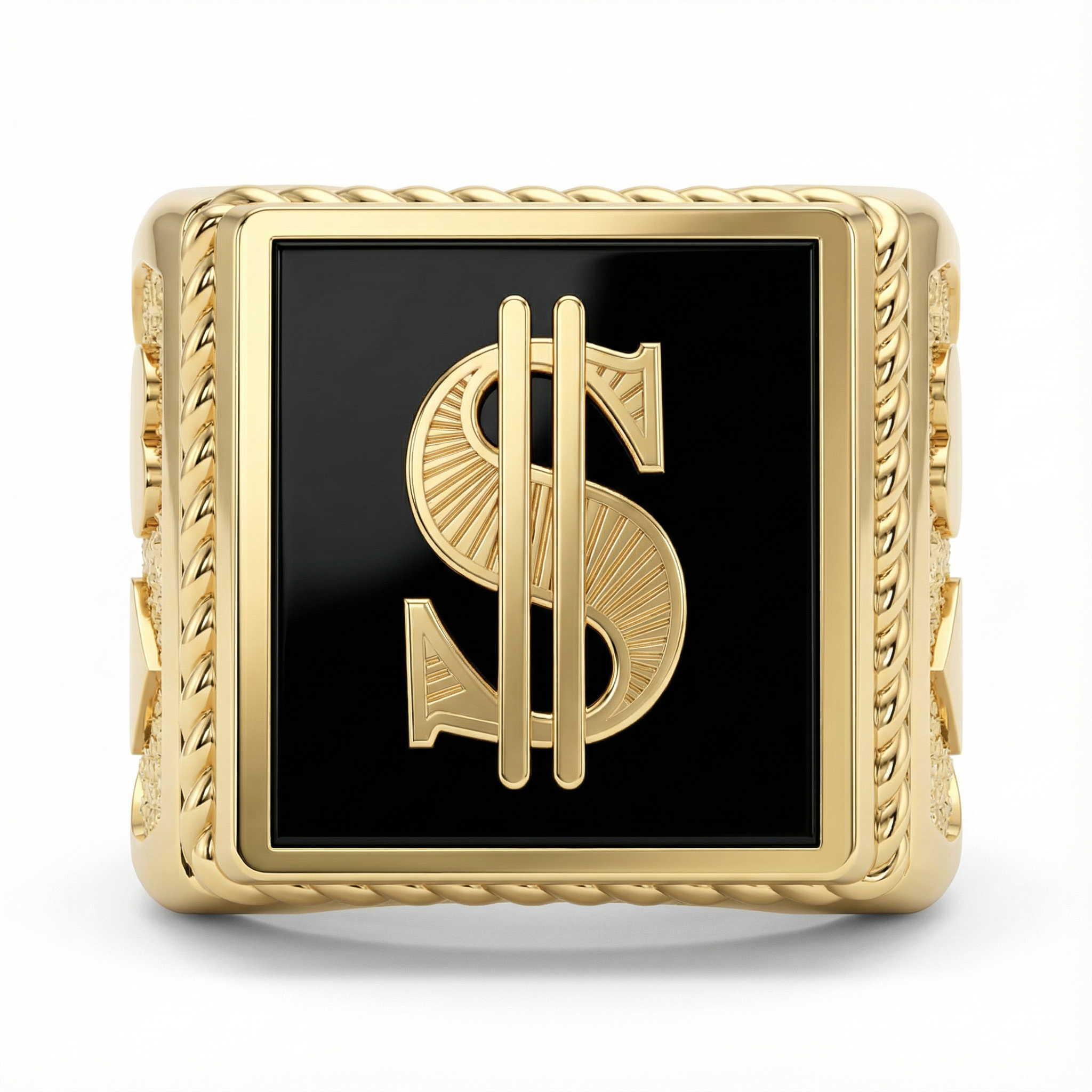 Dolar Sembollü Örgü Bant Yüzük