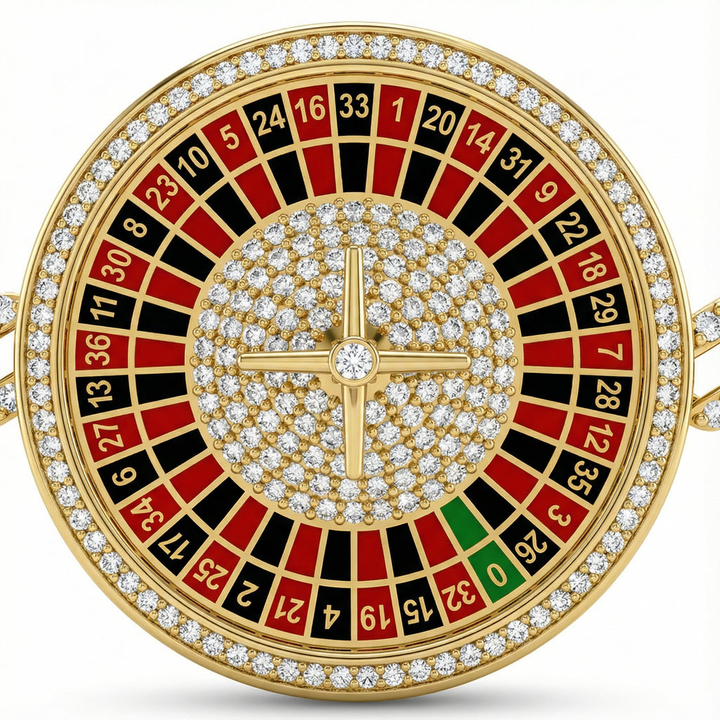 Pırlanta Taşlı Rulet Casino Bilekliği