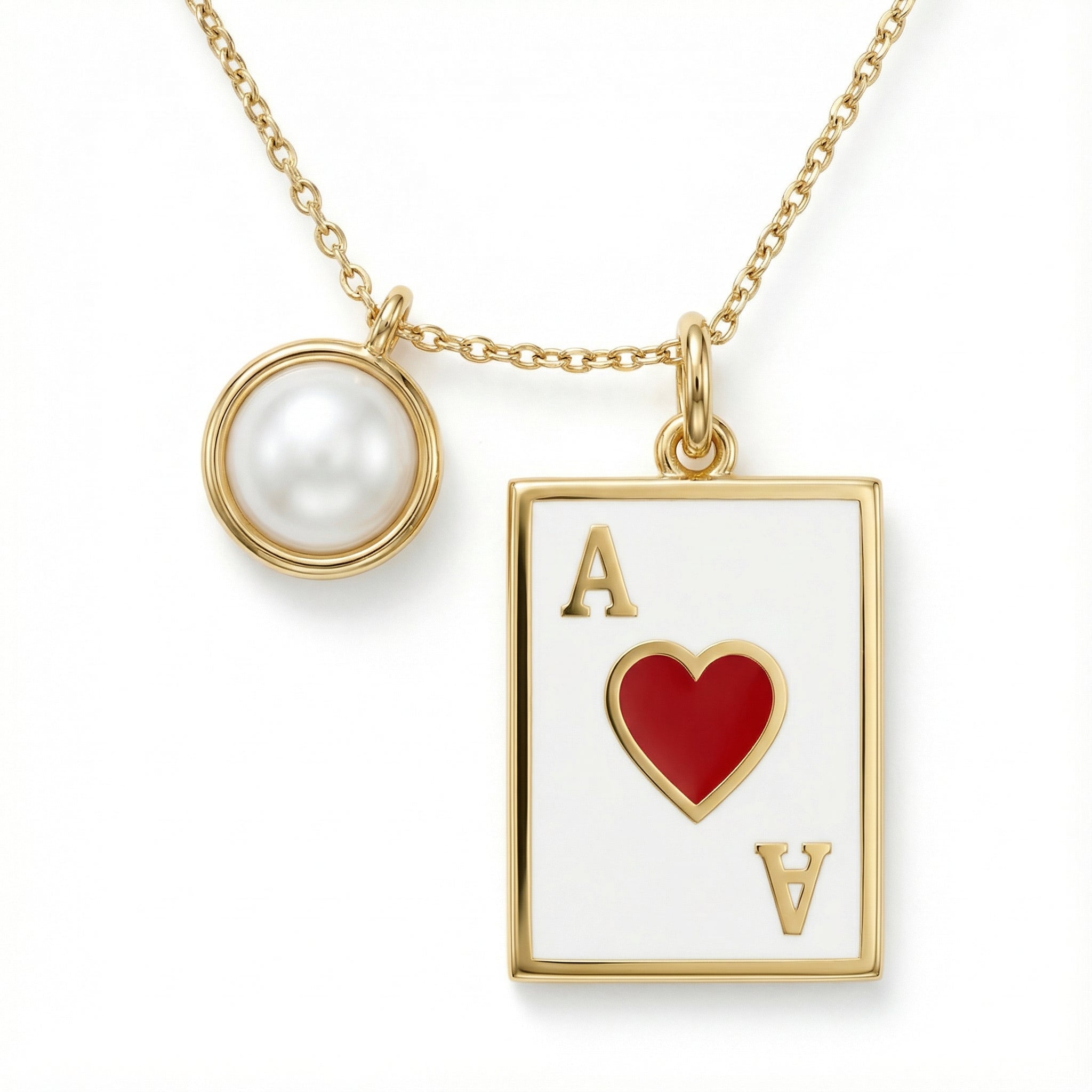 Kupa Ası İnci Kolye Ucu - Winners Jewels