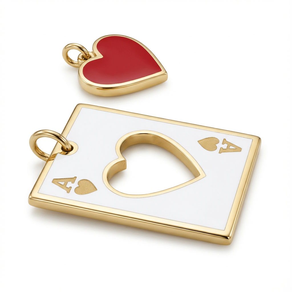 Kupa Ası Temalı Şans Kolye Ucu - Winners Jewels