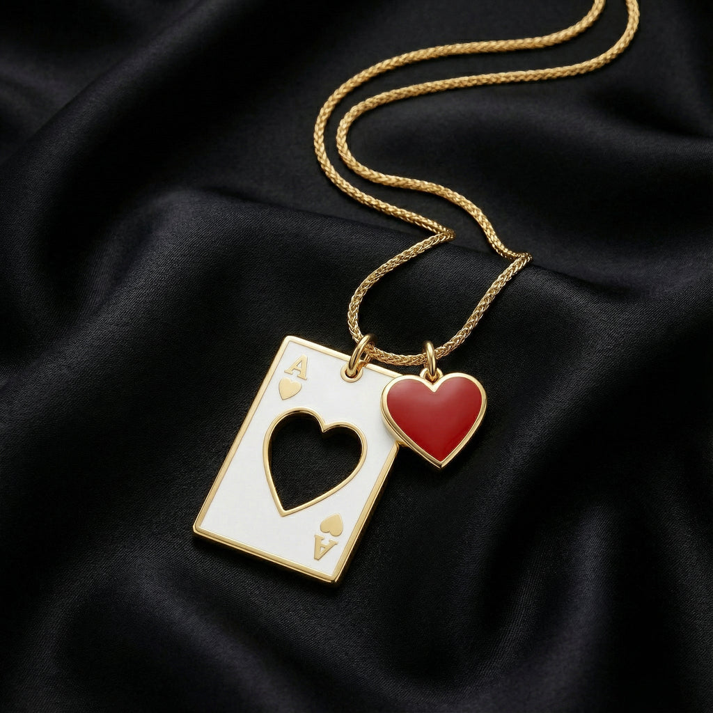 Kupa Ası Temalı Şans Kolye Ucu - Winners Jewels