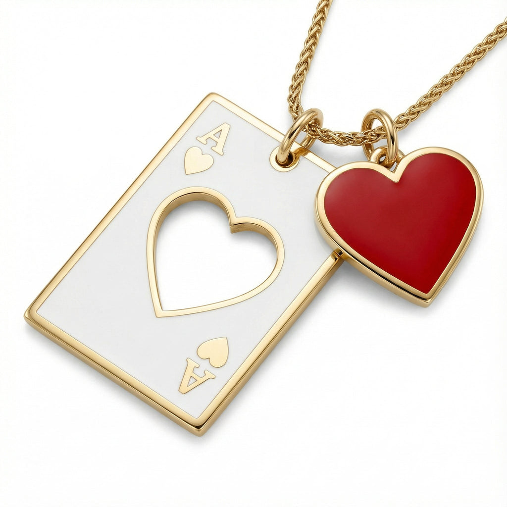 Kupa Ası Temalı Şans Kolye Ucu - Winners Jewels