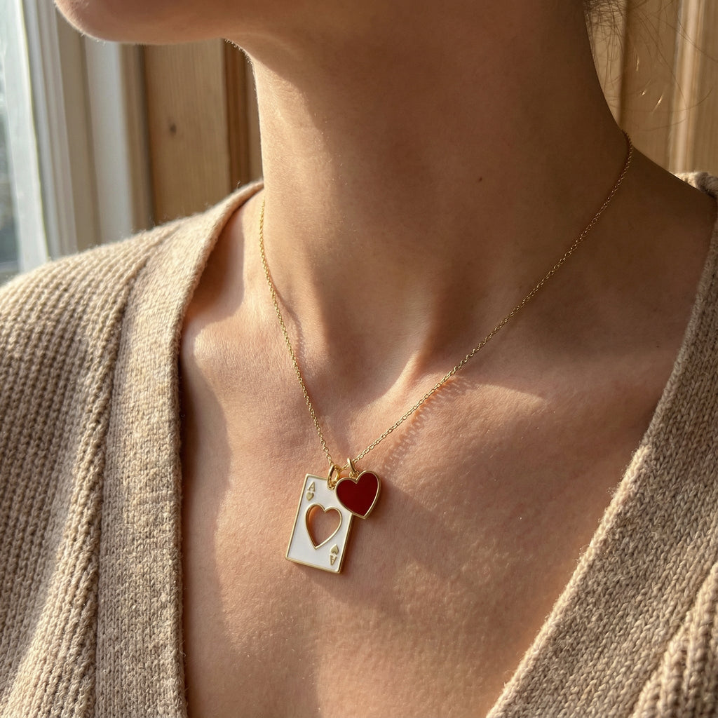 Kupa Ası Temalı Şans Kolye Ucu - Winners Jewels