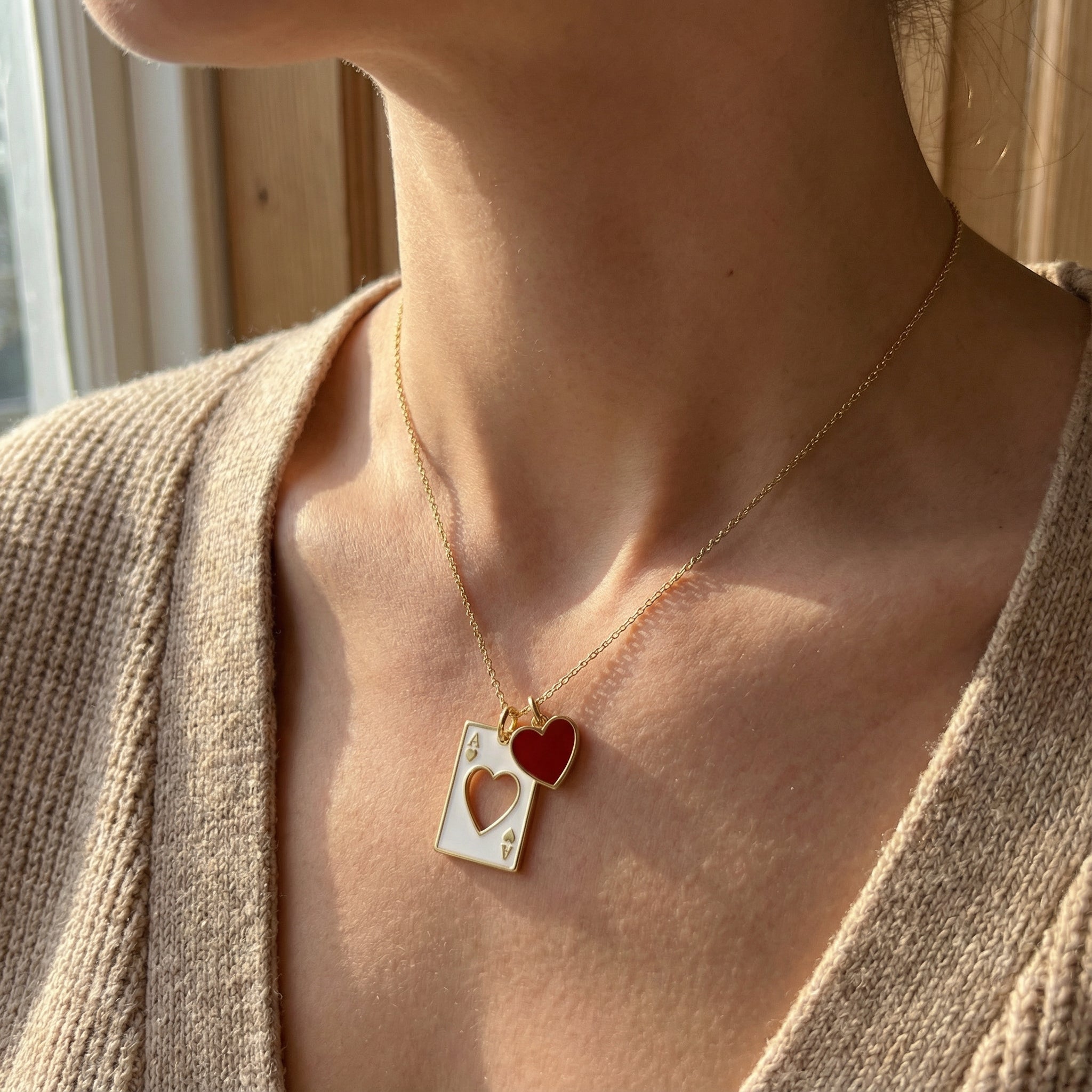 Kupa Ası Temalı Şans Kolye Ucu - Winners Jewels