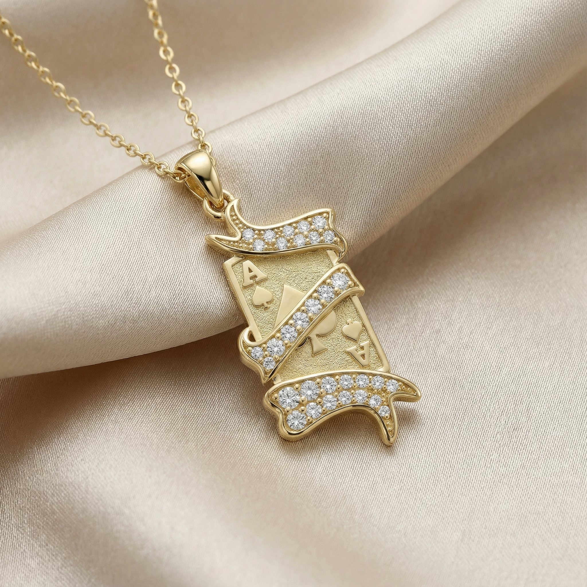 Üç Boyutlu Maça Ası Kolye Ucu