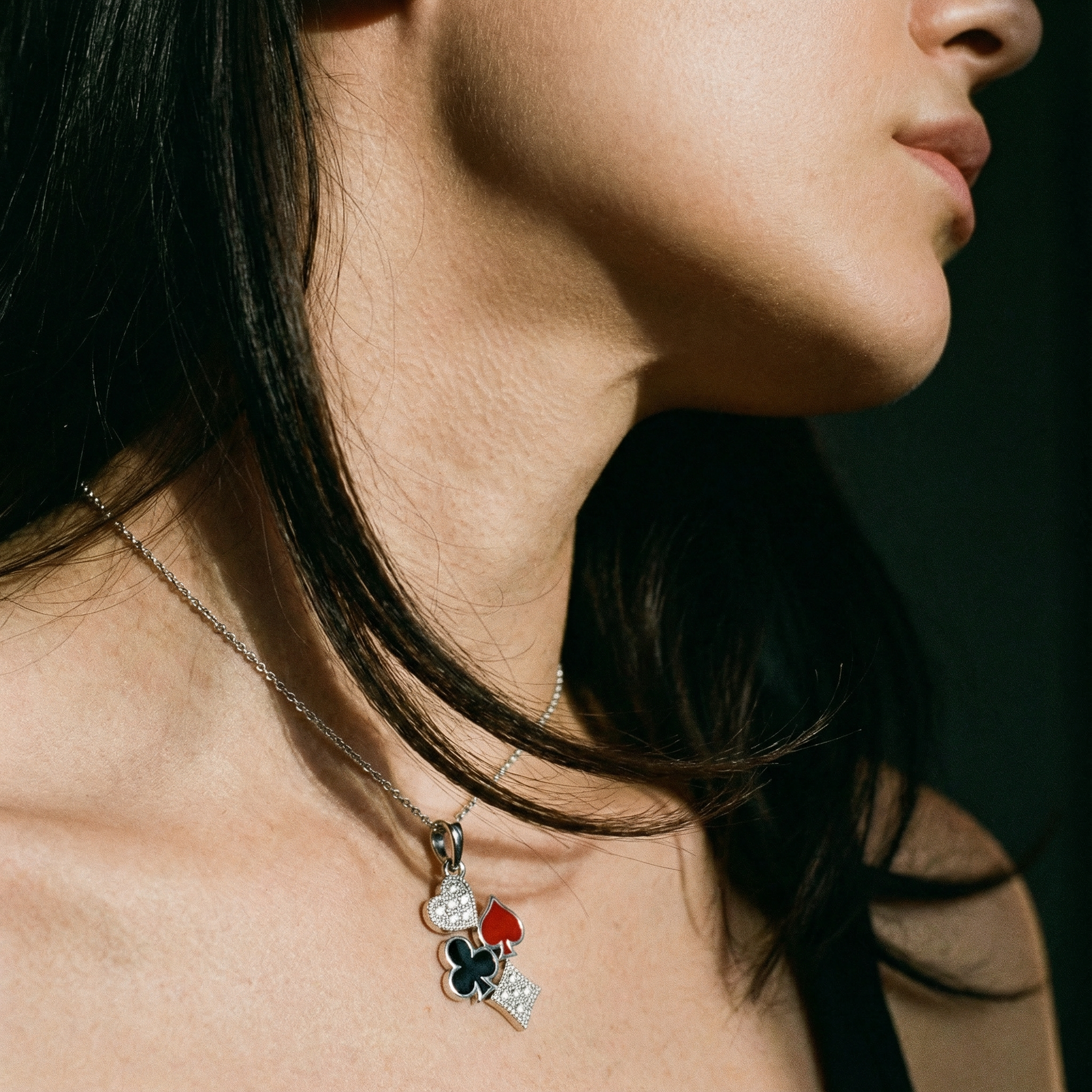 Poker Dörtlü Kolye Ucu