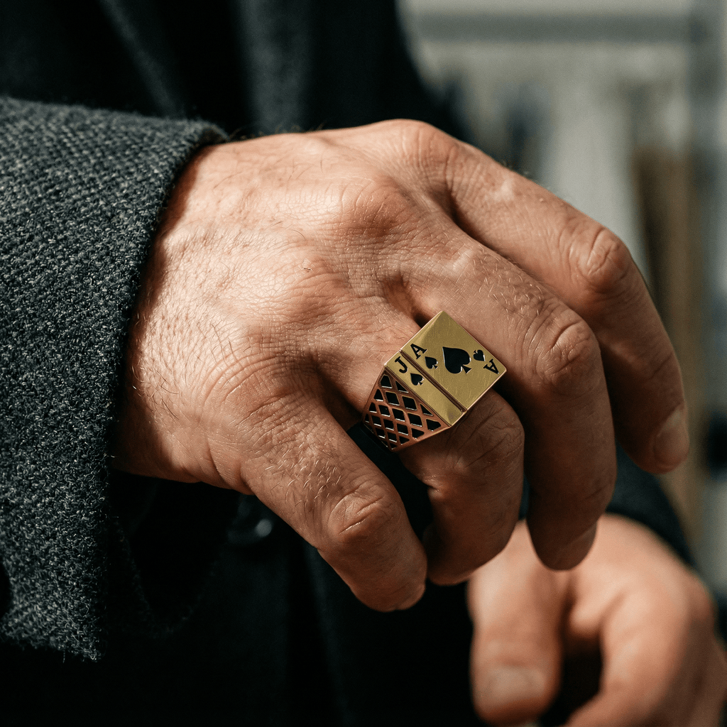 Maça As ve Jack Sembollü Yüzük - Winners Jewels