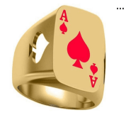 Maça Ası Signet Yüzük 14 Ayar Erkek Yüzüğü - Özel Tasarım Yüzük - Winners Jewels