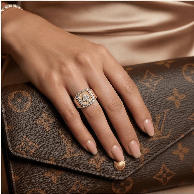 Maça Ası Swarovski Taşlı Yüzük - Winners Jewels