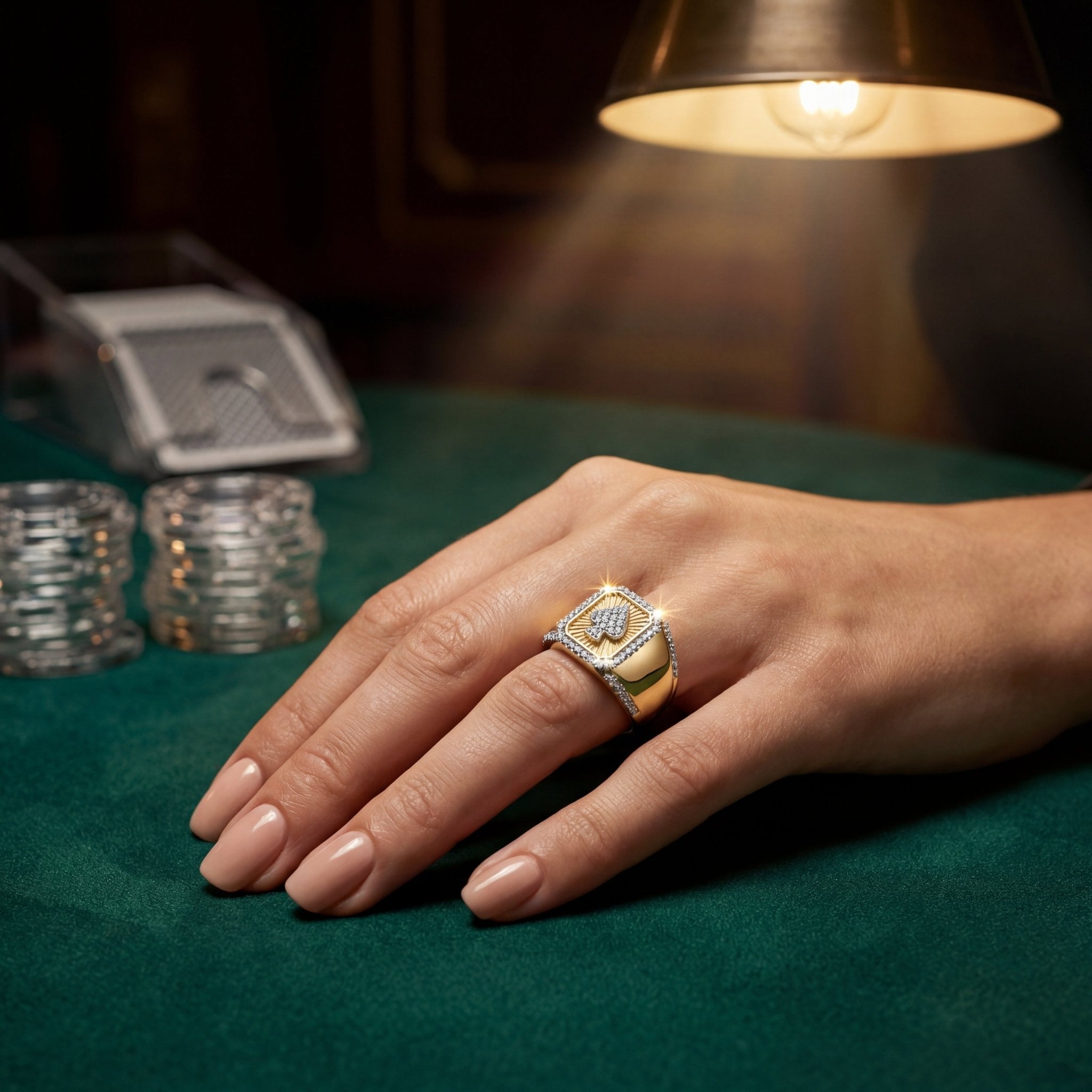 Maça Ası Swarovski Taşlı Yüzük - Winners Jewels