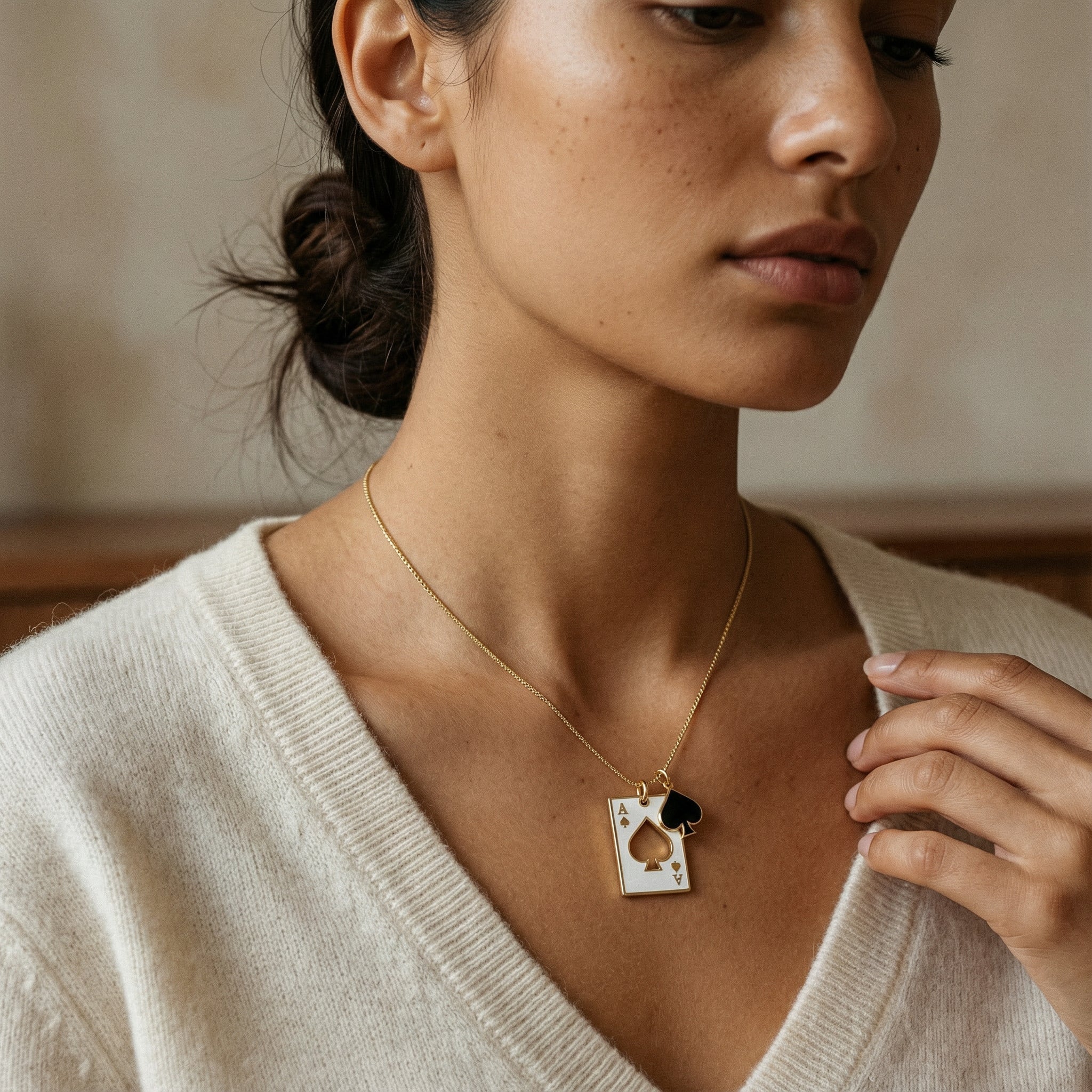 Maça Ası Temalı Şans Kolye Ucu - Winners Jewels