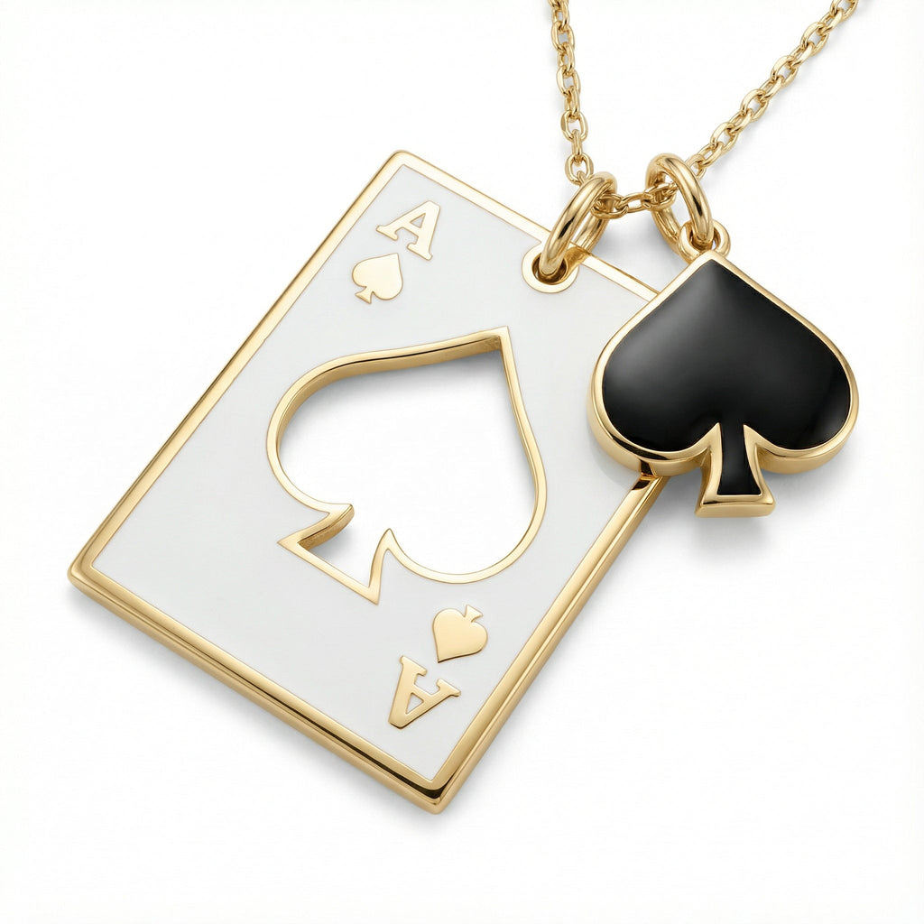 Maça Ası Temalı Şans Kolye Ucu - Winners Jewels