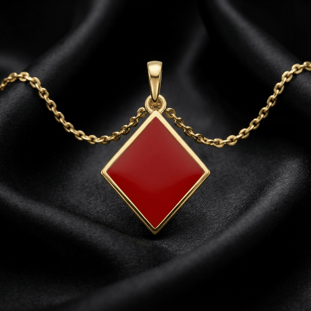 Maça Çift Renk Kolye Ucu - Winners Jewels