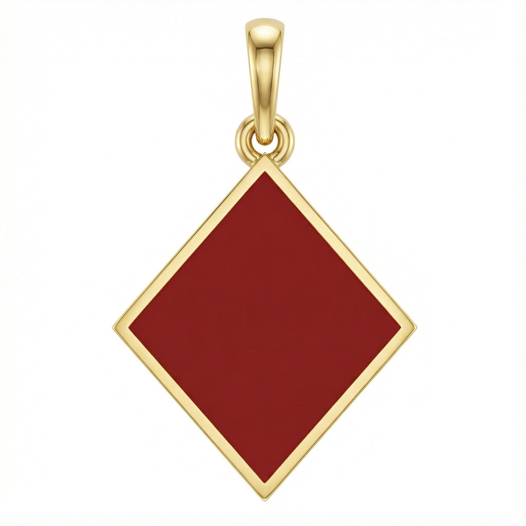 Maça Çift Renk Kolye Ucu - Winners Jewels