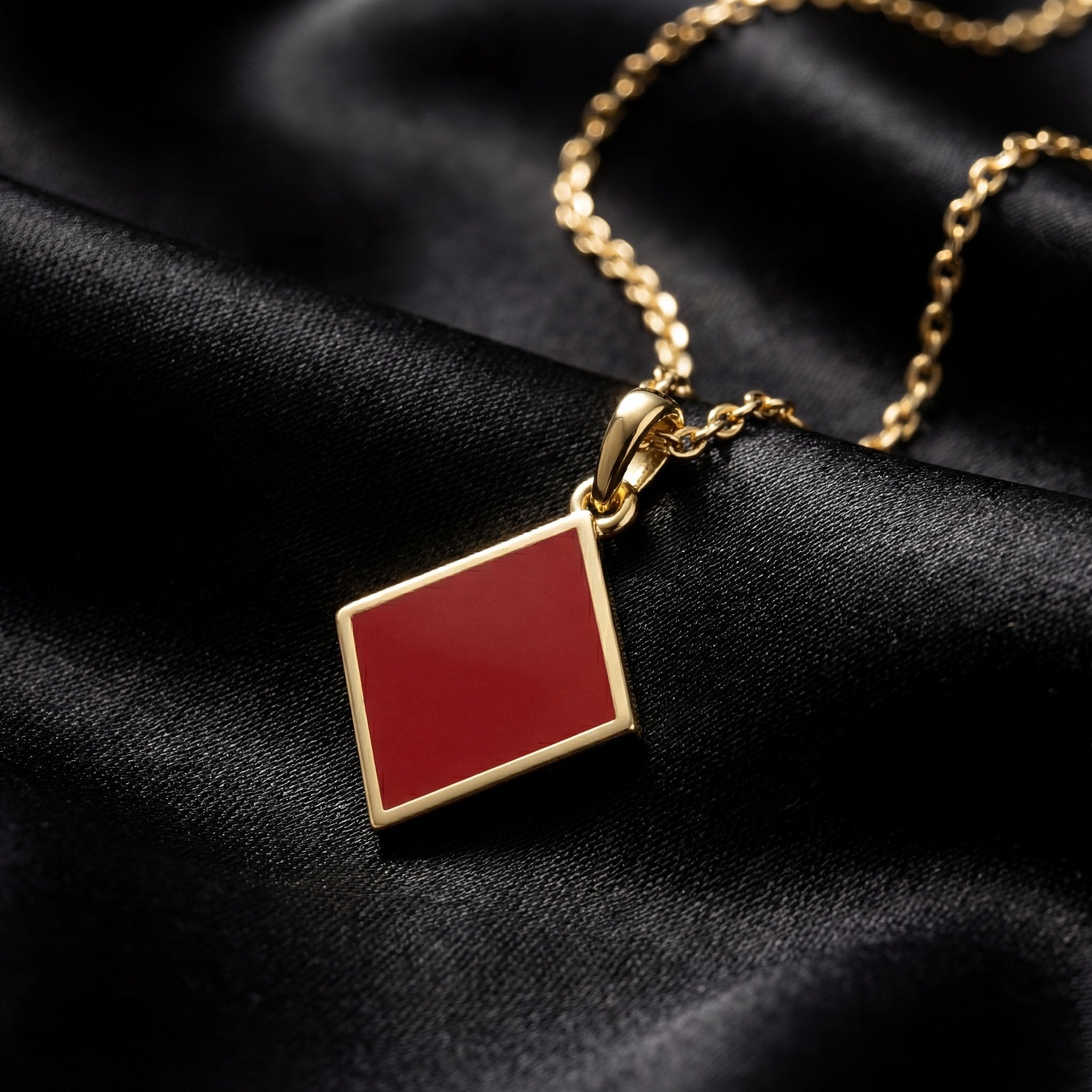 Maça Çift Renk Kolye Ucu - Winners Jewels