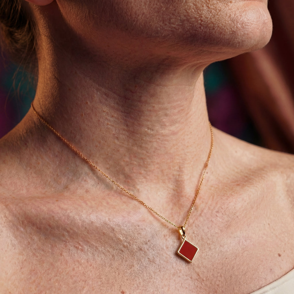 Maça Çift Renk Kolye Ucu - Winners Jewels