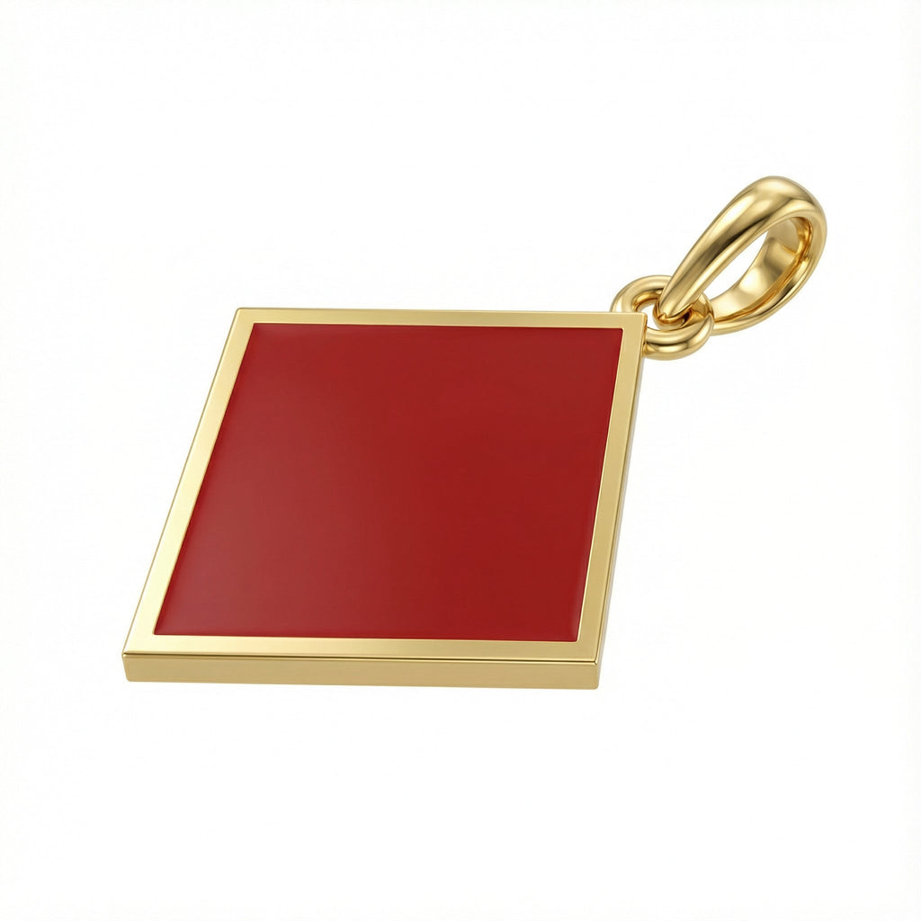 Maça Çift Renk Kolye Ucu - Winners Jewels