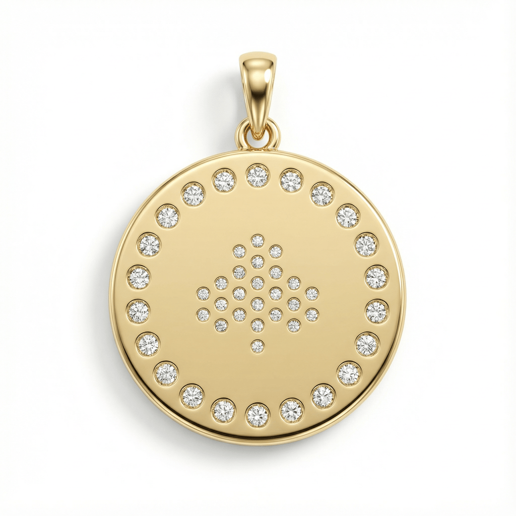 Maça Mozaik Desenli Kolye Ucu - Winners Jewels