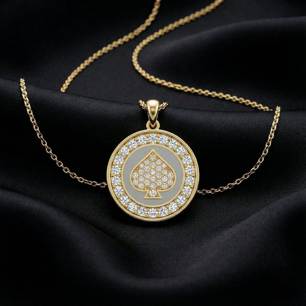 Maça Mozaik Desenli Kolye Ucu - Winners Jewels