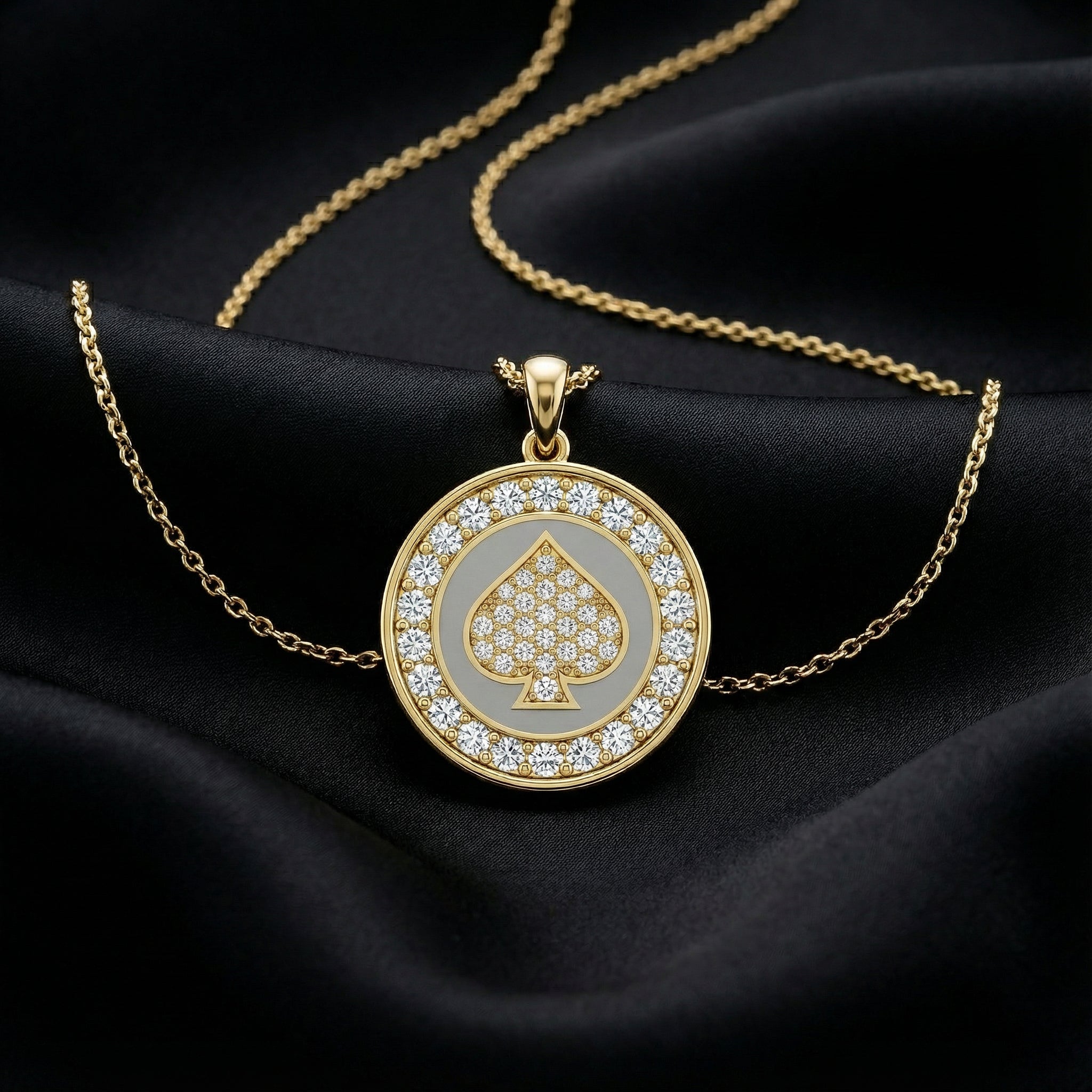 Maça Mozaik Desenli Kolye Ucu - Winners Jewels