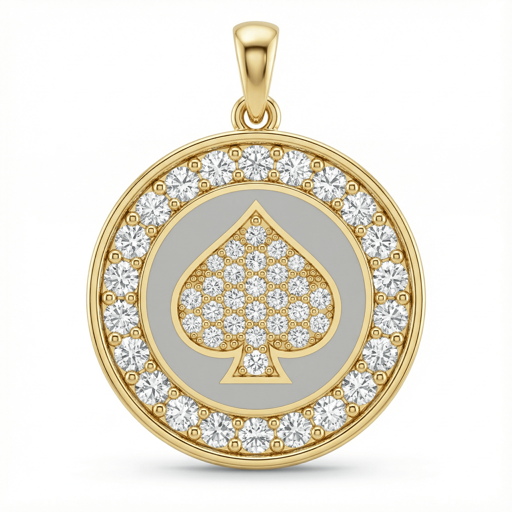 Maça Mozaik Desenli Kolye Ucu - Winners Jewels