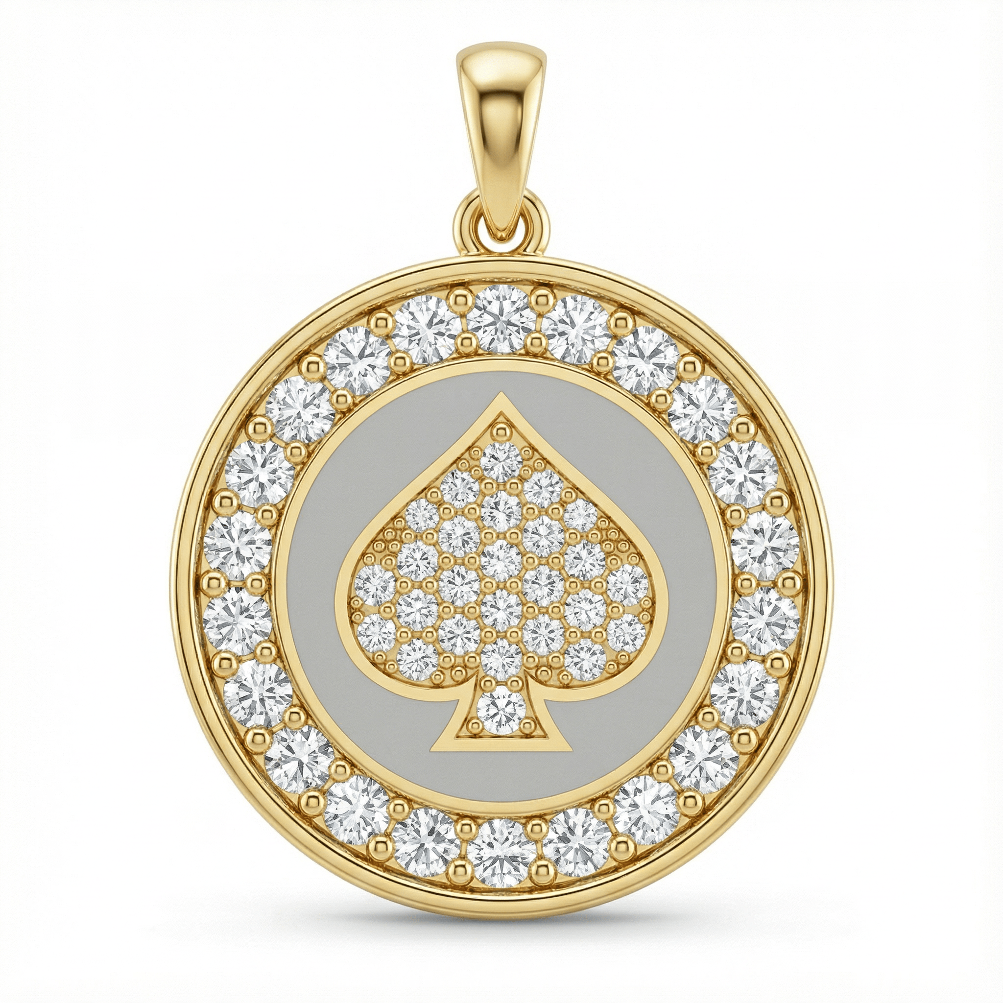 Maça Mozaik Desenli Kolye Ucu - Winners Jewels