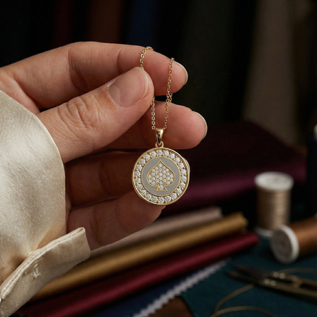 Maça Mozaik Desenli Kolye Ucu - Winners Jewels