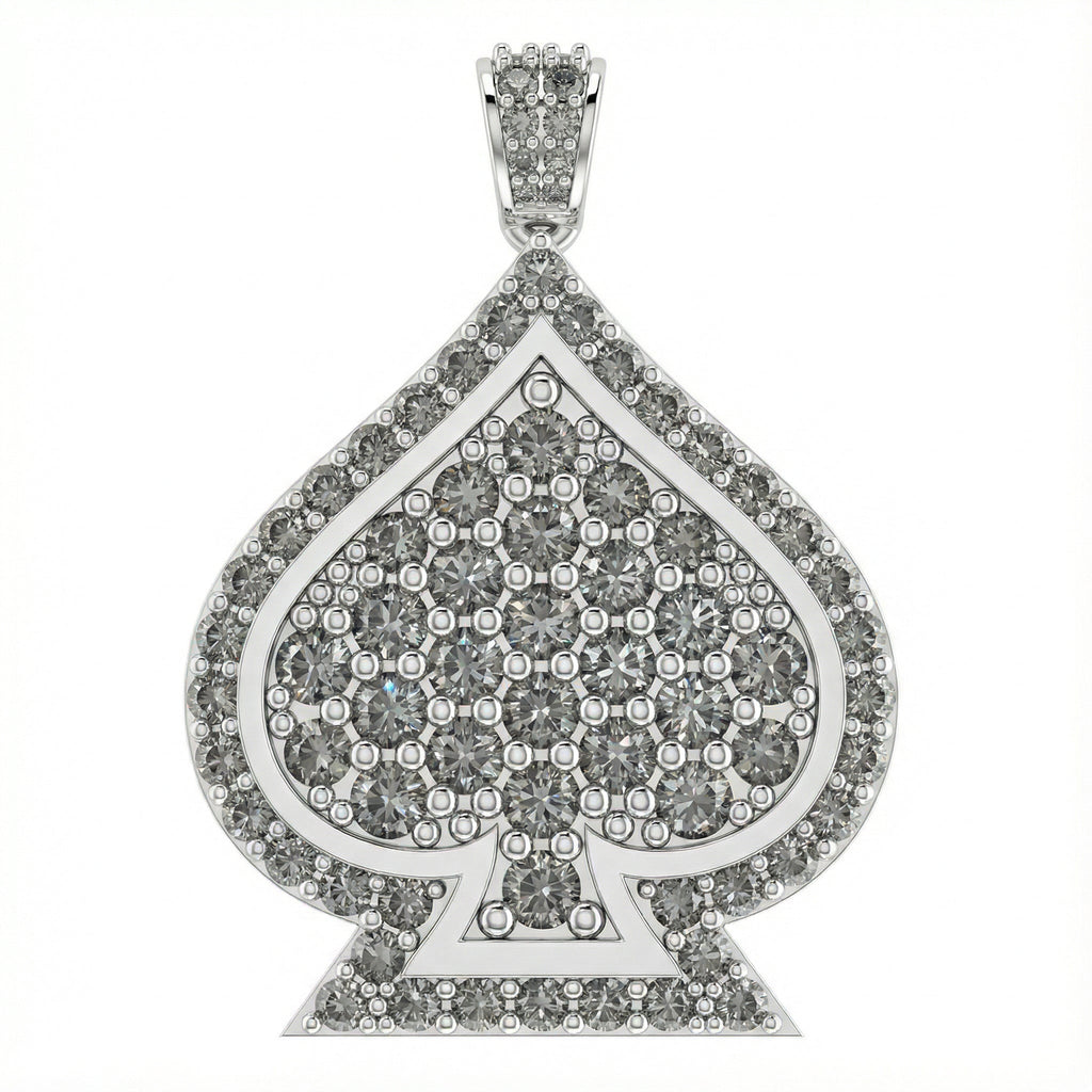 Maça Sembollü Taşlı Kolye Ucu - Winners Jewels