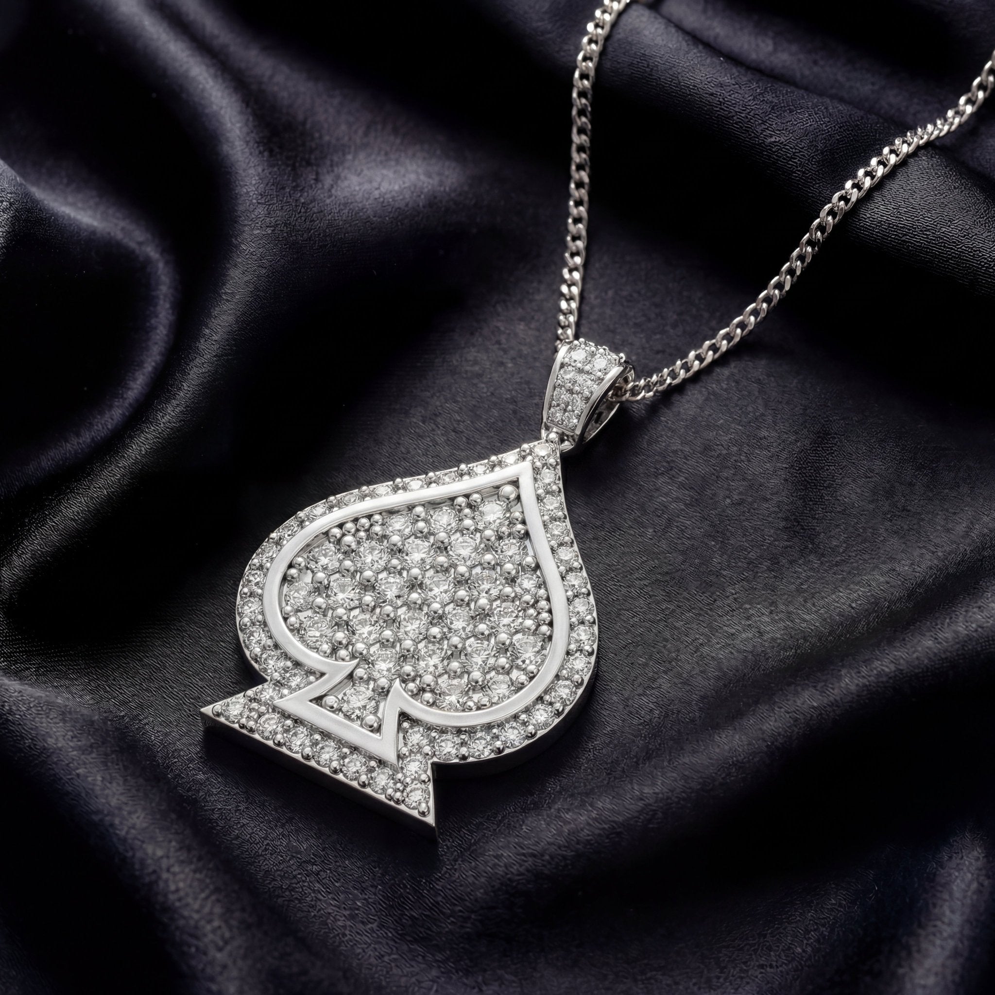 Maça Sembollü Taşlı Kolye Ucu - Winners Jewels