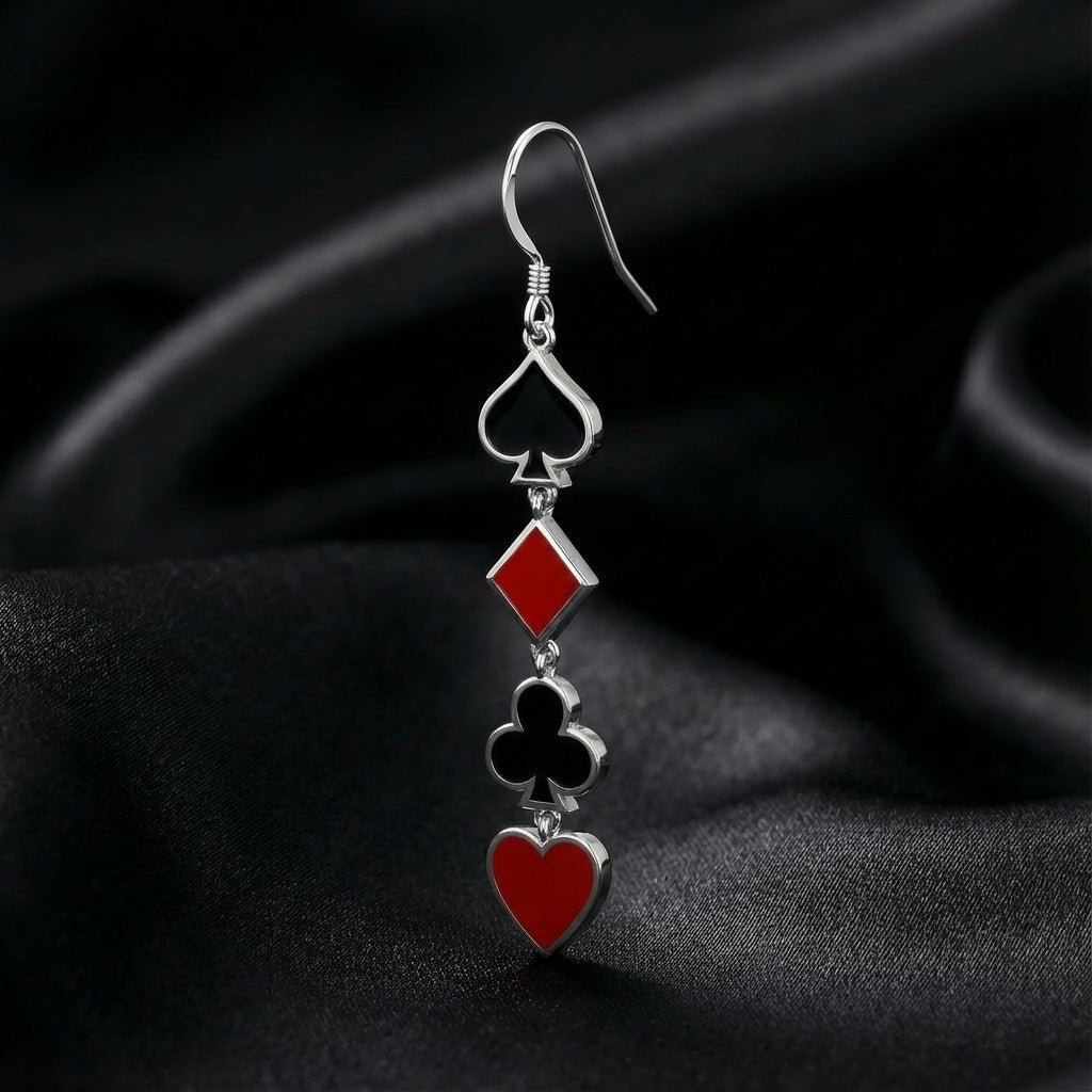 Poker Kart Sembolü Küpe Seti - Winners Jewels