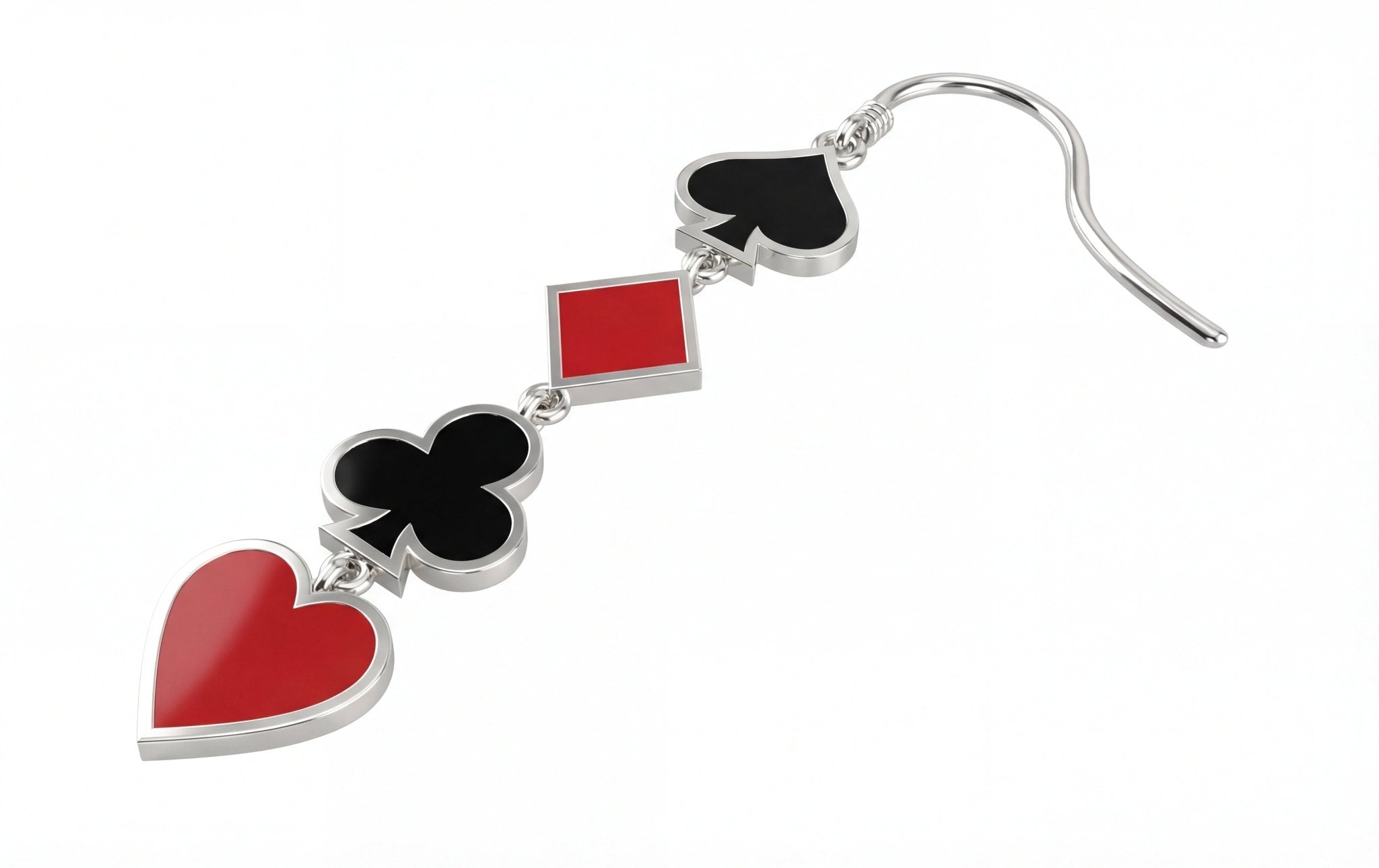 Poker Kart Sembolü Küpe Seti - Winners Jewels