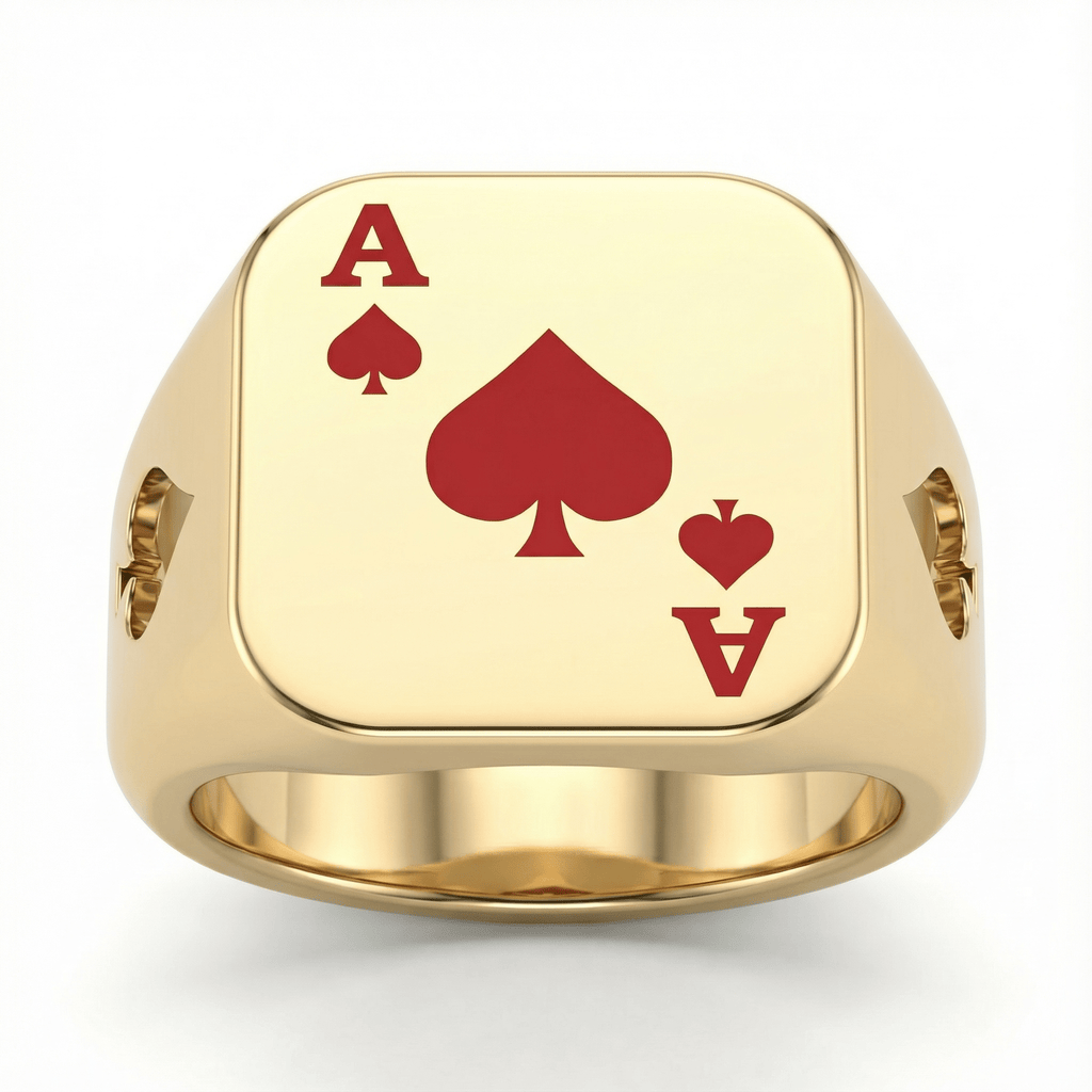 Poker Maça Ası Yüzük - Winners Jewels