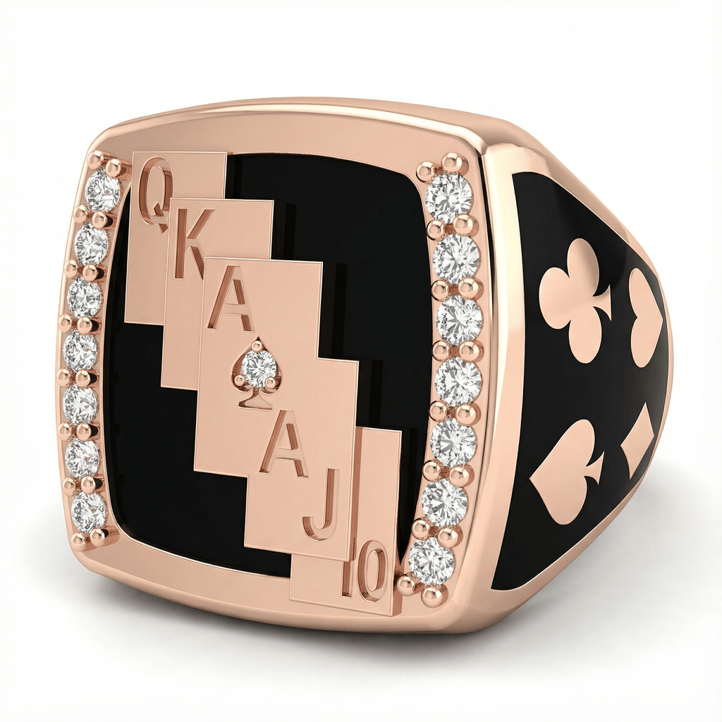 Poker Royal Flush Temalı Yüzük - Winners Jewels
