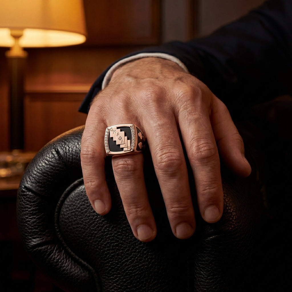 Poker Royal Flush Temalı Yüzük - Winners Jewels