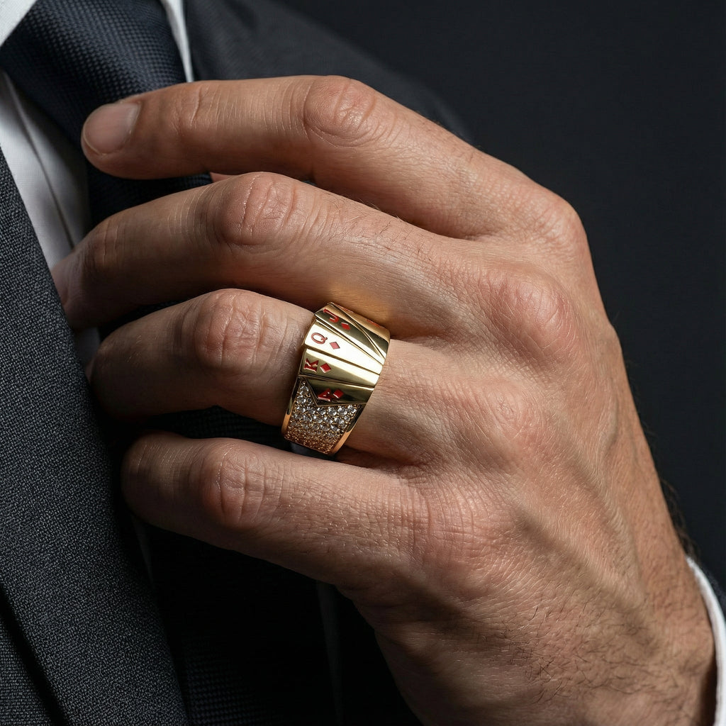 Royal Flush Kart Temalı Yüzük - Winners Jewels