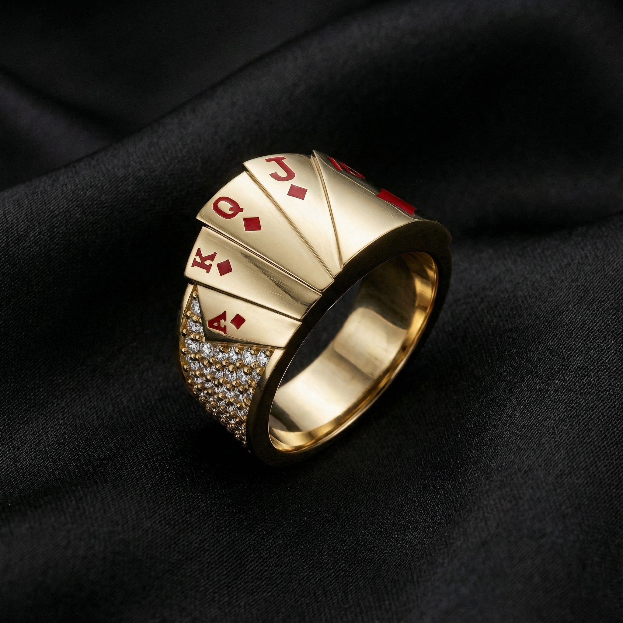 Royal Flush Kart Temalı Yüzük - Winners Jewels