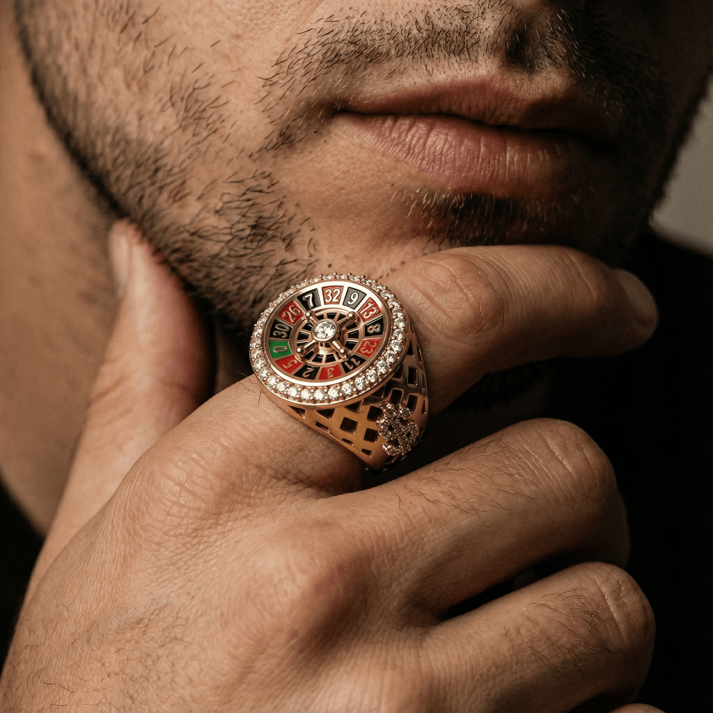 Rulet Çarkı Dolar ($) Sembollü Yüzük - Winners Jewels