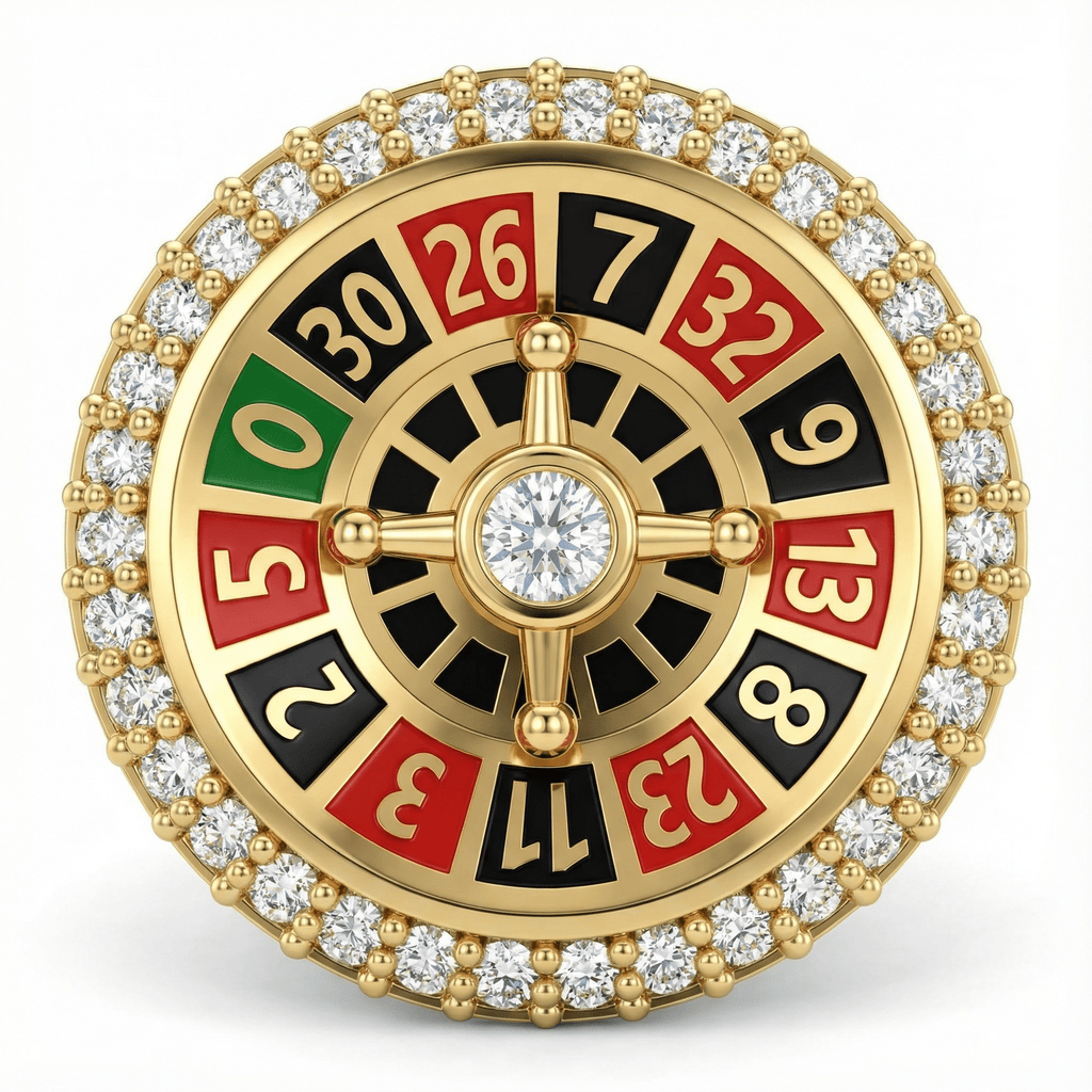 Rulet Çarkı Dolar ($) Sembollü Yüzük - Winners Jewels