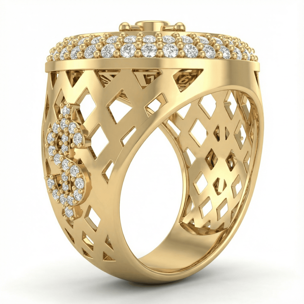 Rulet Çarkı Dolar ($) Sembollü Yüzük - Winners Jewels