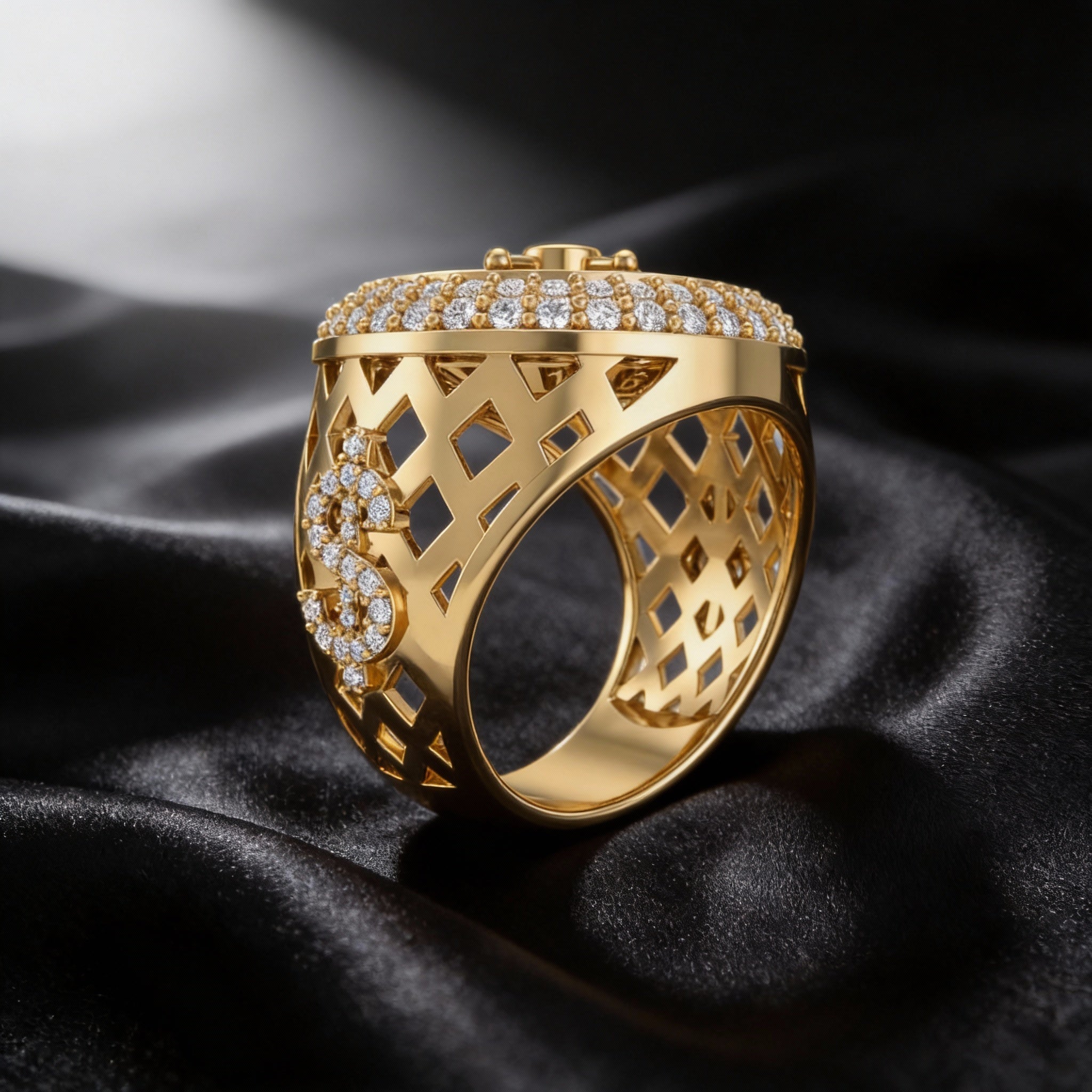 Rulet Çarkı Dolar ($) Sembollü Yüzük - Winners Jewels